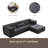 Compression Mahjong Sofa,Convertible Floor Sofa Bed,DIY Boneless Modular Sectional Sofa,No Assembly Required,Circle Fleece Fabric,Oversized 3 Seater With 1 Ottoman-343034183