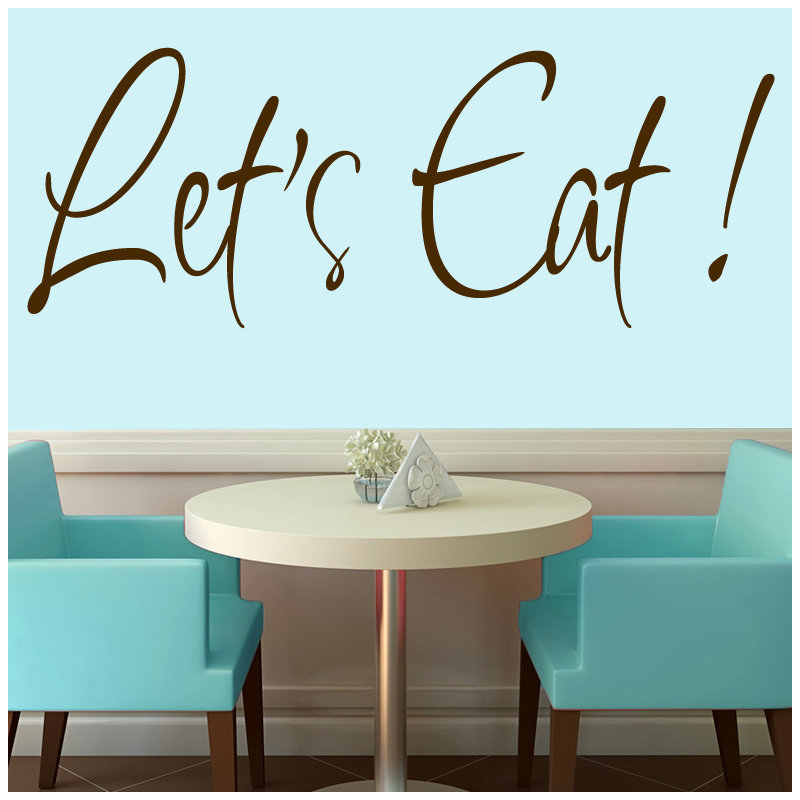 Adhésif décoratif «Let's Eat», Brun
