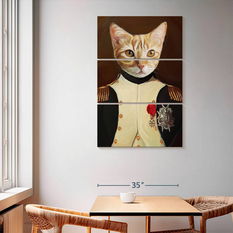 Ketti Portrait de chat Napoléon, H 65 po x l 42 po