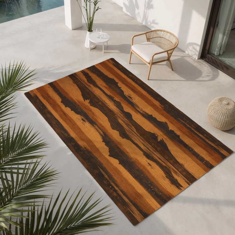 Tapis intérieur et extérieur sépia, Rectangle 9 pi x 12 pi