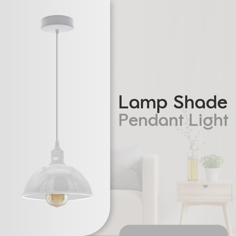 Gingras 2 - Light White Single Pendant, No, White