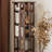 Rotatable walnut colored bookshelf
