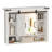 Farmhouse Medicine Cabinet with Dimmable LED Mirror & Touch Control, Wall-Mounted Bathroom Vanity Cabinet with Sliding Barn Door and 2 Storage Compartments