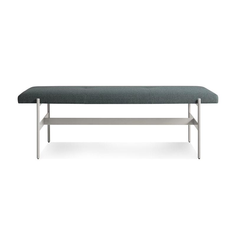 Daybench Upholstered Dining Bench, Maharam Mantle in Future / Putty, 17" H x 55" W x 19" D