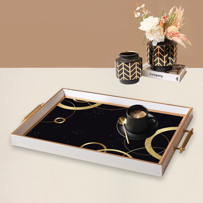 Elegant Glass Tray, 19.7 x 11.4 x 1.4 inches | 100% Durable Glass Construction | Easy to Clean with Damp Cloth | Ideal for Serving, Decorative Display, and Organizing | Stylish Addition to Home Décor