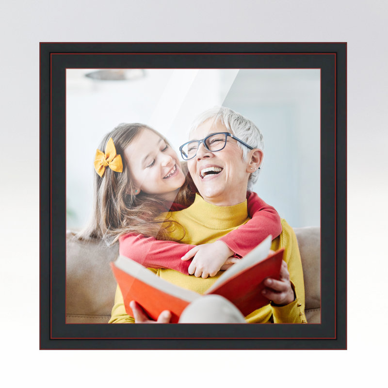 Cadre photo Emmielou, L 16 po x H 16 po, Noir / rouge