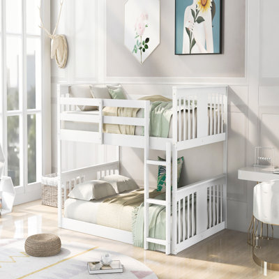 Versatile Full Over Full Bunk Bed for Space Optimization and Safety Assurance