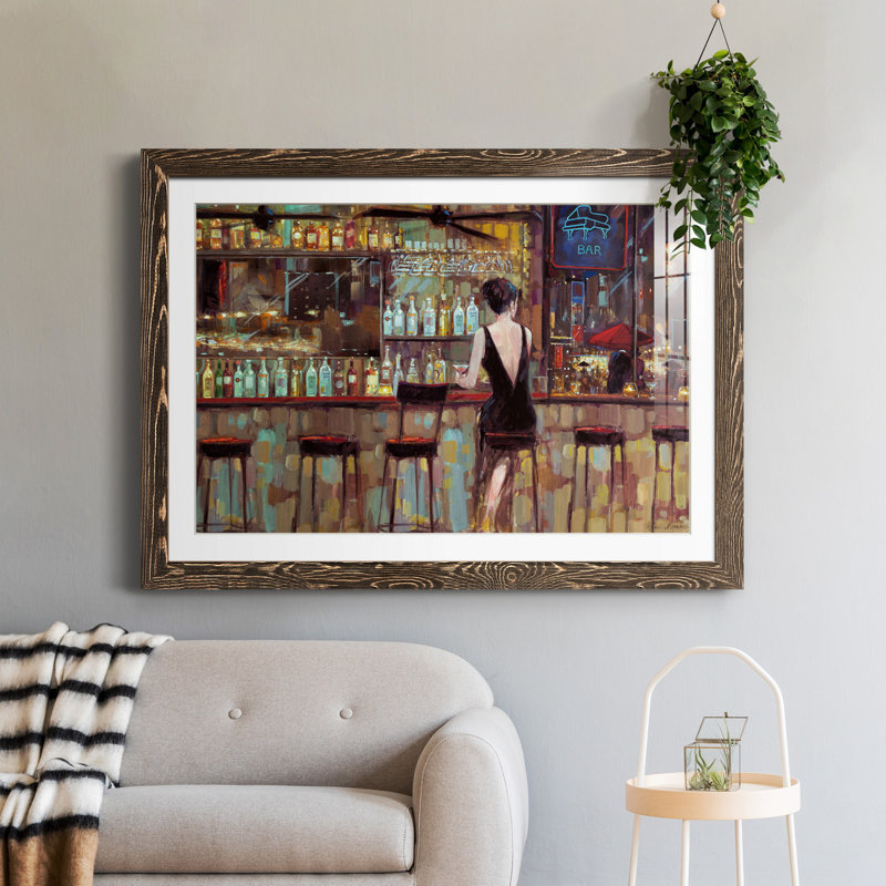 Elegant In Black - peinture encadrée, H 37,5 po x l 27,5 po x P 1,5 po, Espresso, Blanc