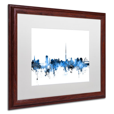 « dublin ireland horizon white », impression encadrée