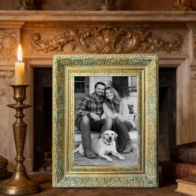 Cadre photo or antique 1 PC 11 "x 14" avec finition maison