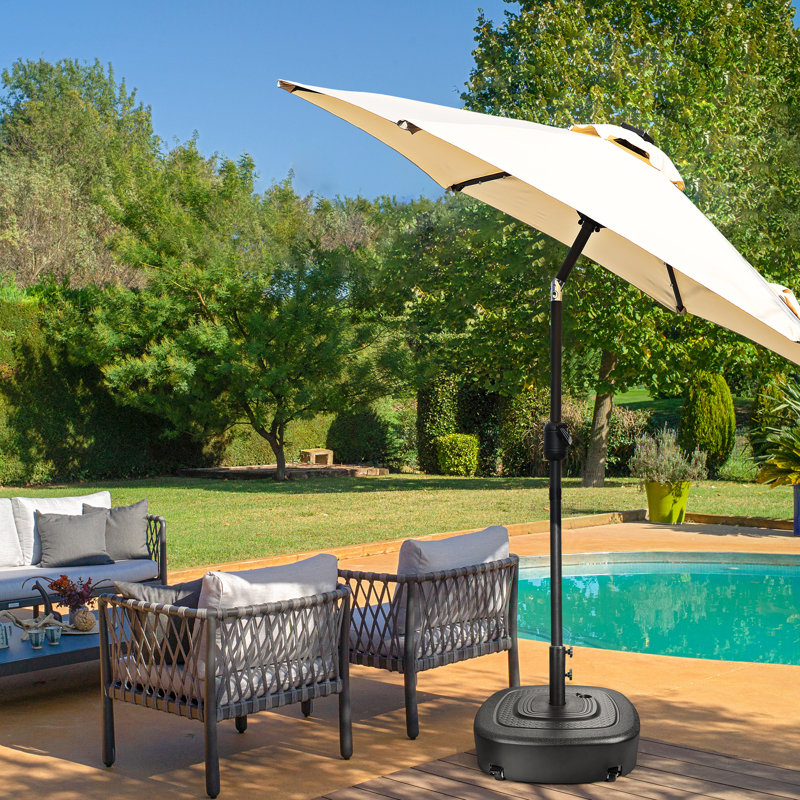 6.6kg Plastic Free Standing Umbrella Base with Wheels