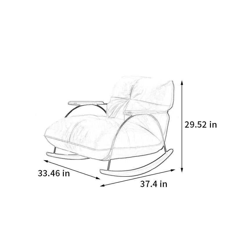 Chaise berçante légère Light Luxury Home Leisure, Brun