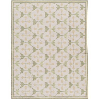 Tapis beige noué à la main de haute qualité