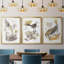 «Glowing Garden at Dusk I» - Toile tendue avec châssis sur mesure - 3 pièces-50580743-50580742