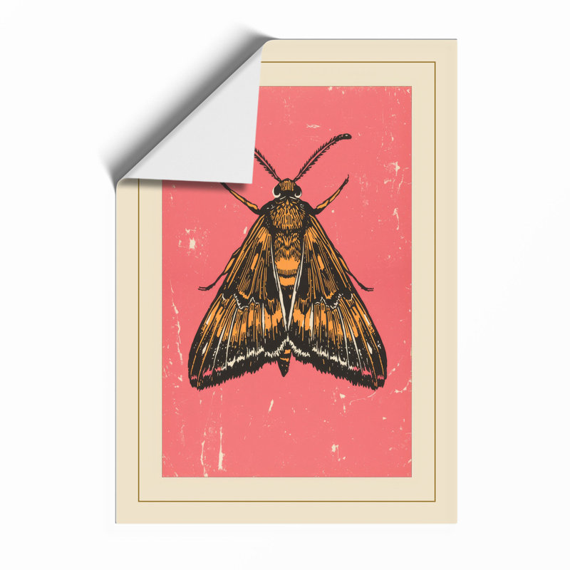 Golden Moth Study Botanical - Print, Unframed, A2 - 59.4 x 42.0 cm