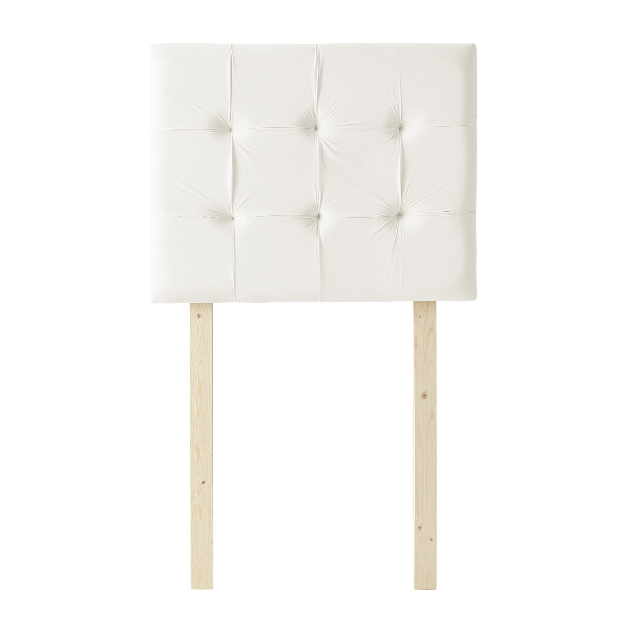 DormCo Mo' Classic College Headboard With Legs Plush Velvet White