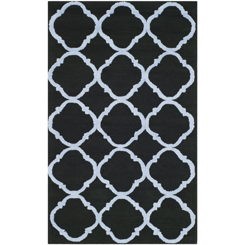 Fullerton Hand Hooked Cotton Pile Geometric Rug, Rectangle 2'6" x 4'3"