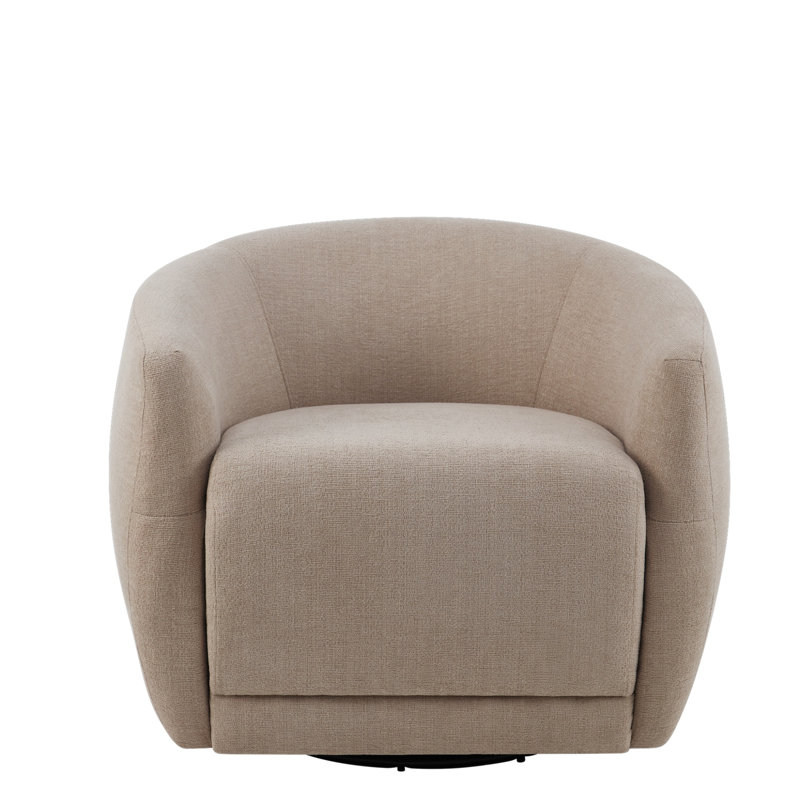 Fauteuil d'appoint pivotant Ginevra, pivotant sur 360 degrés avec coussin en mousse haute densité et tissu facile à nettoyer pour un confort et un style ultimes
