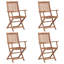 Forsythe 4 - Person Acacia Wood Patio Dining Set with Rectangular Table