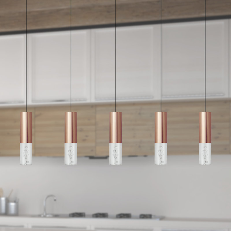 Rathi 5 - Light Kitchen Island Pendant, Copper
