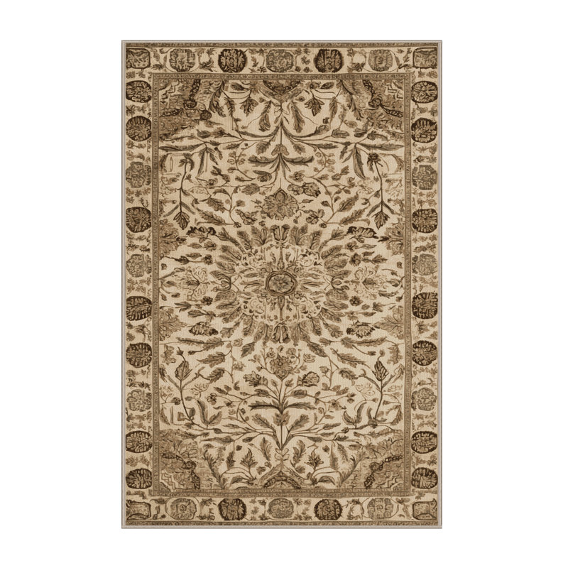 Tapis brun lavable à la machine, Rectangle 4 pi x 6 pi