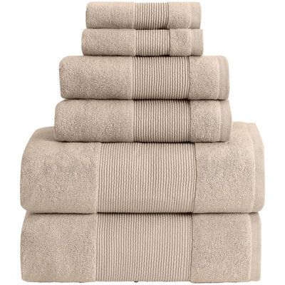 6-Piece Zero-Twist Cotton Towel Set