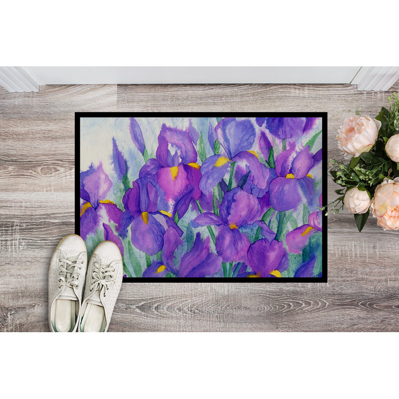 GroveHill Non-Slip Floral Indoor / Outdoor Doormat, Rectangle 2' x 3'