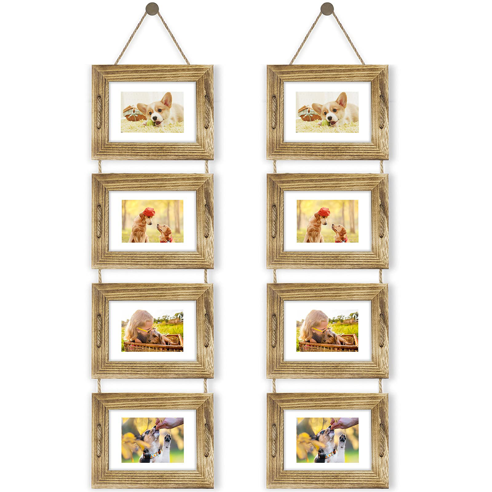 Loon Peak 5X7 Hanging Collage Picture Frames Wall Decor, 4-Opening 5X7 ...