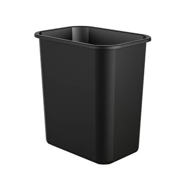 Hefty Wastebasket, 24 Quart, Black