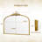 Kiany Glass Arched Wall Mirror with Durable Iron Frame -668868098-658924789