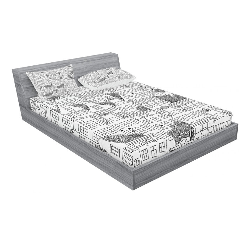 Microfiber Sheet Set, Queen Sheet Set with Fitted Sheet