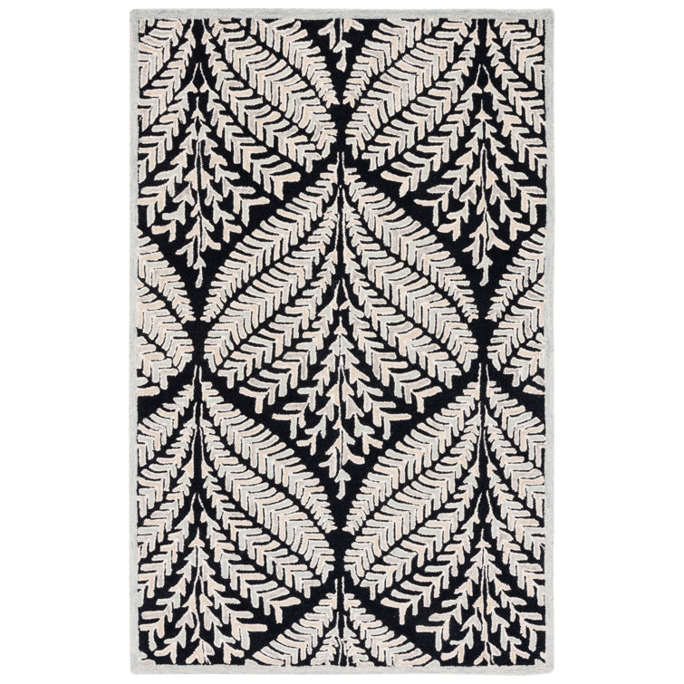 Cerda Hand Tufted Wool Floral Rug