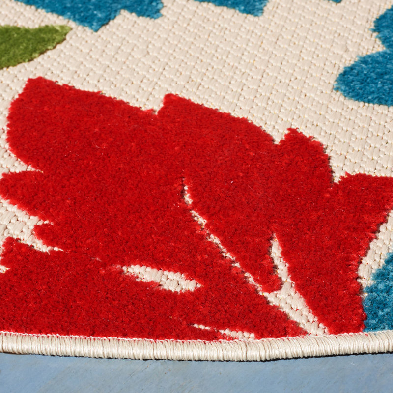 Longshore Performance Floral Indoor/Outdoor Area Rug, Rectangle 8' x 10'