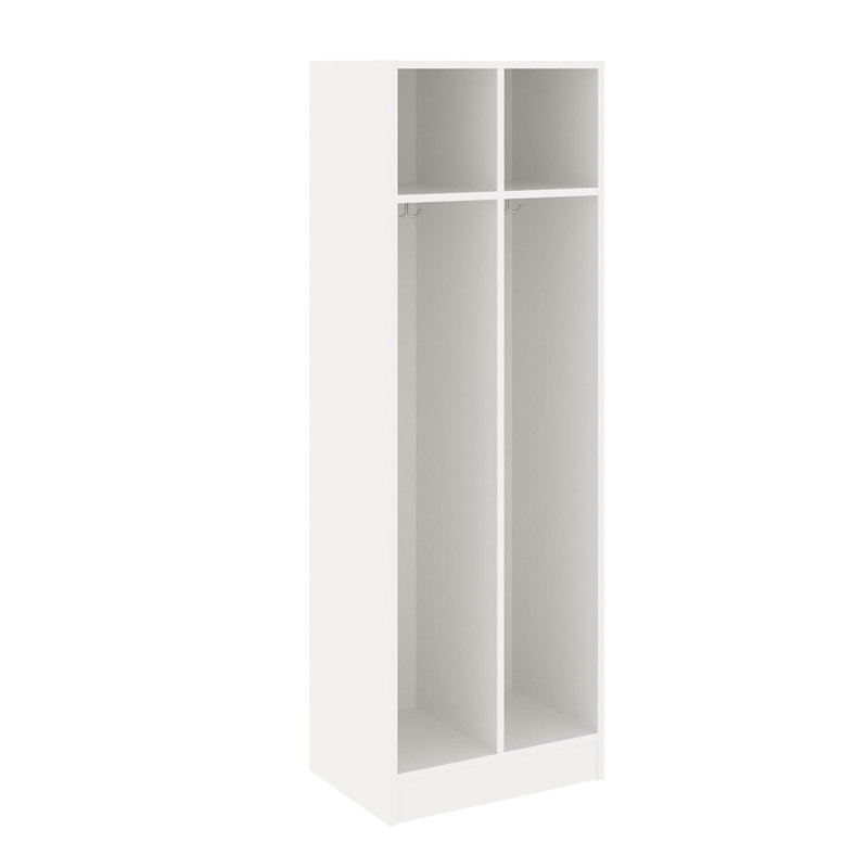 Armoire de rangement double à deux compartiments pour salle de classe, Terne