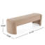 Banc long et élégant avec repose-pieds