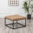 28" Square Button Tufted Metal Ottoman With Multiple Fabric Options-79910618