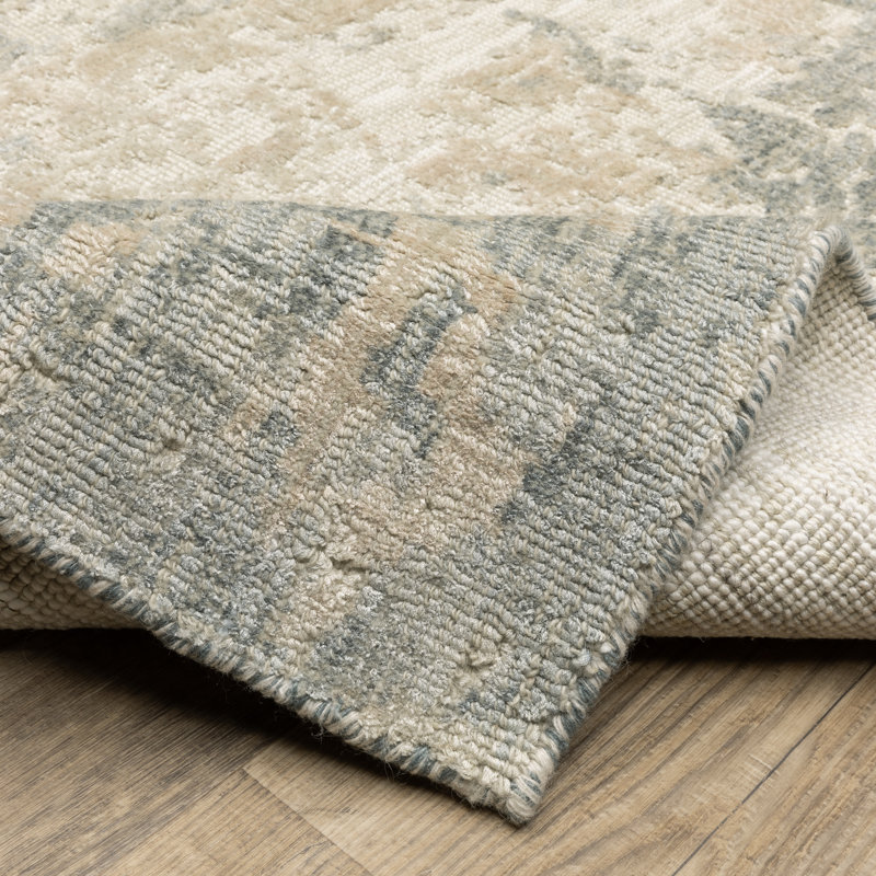 Tapis gris ardoise / beige Serengeti, Rectangulaire 8 pi x 10 pi