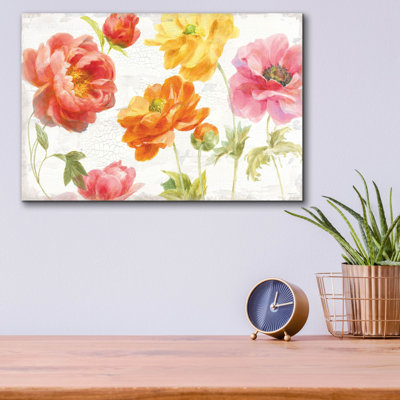  «Full Bloom 1» par Danhui Nai, art mural en verre acrylique, 16 po x 12 po