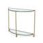 Country French 40.5'' W Glass Console Table