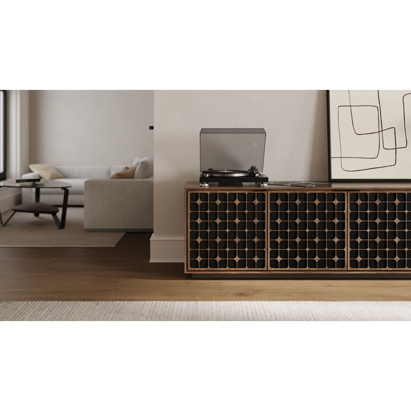 Elements - Cabinet with Rolling Plinth Base - Constellation Door, Natural Walnut