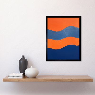 Colours Of The Mediterranean Painting Blue Orange - Single Picture Frame Print