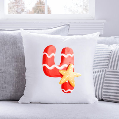 Cotton / Polyester Blend Reversible Throw Pillow