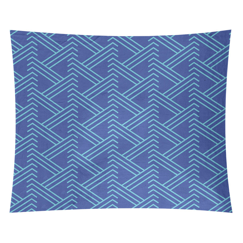 Tapisserie, H 68 po x l 80 po, Bleu / bleu sarcelle