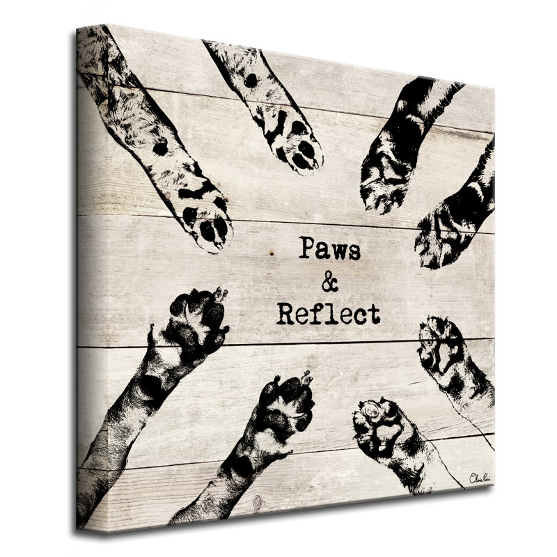 «Paws Reflect», reproduction d'art textuel sur toile, H 30 po x l 30 po x P 1,5 po