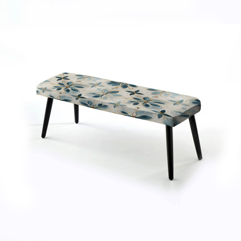 Maltese Mosaic - Banc rembourré damassé noir