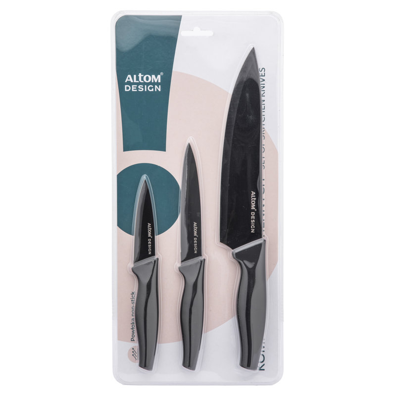 Set Of 3 Knives, Non Stick