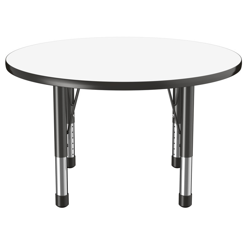 Table ronde d'activités, 36", Tableau blanc / noir, Épais