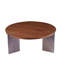 Table basse ronde en bois de noyer et pieds en métal noir-4959289-4959288