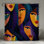 Rideau de douche à visages abstraits - Art Modern Decor