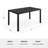 Martha Stewart Lily Pond 60" All-Weather Steel Frame Patio Table With Slatted Top And Umbrella Hole